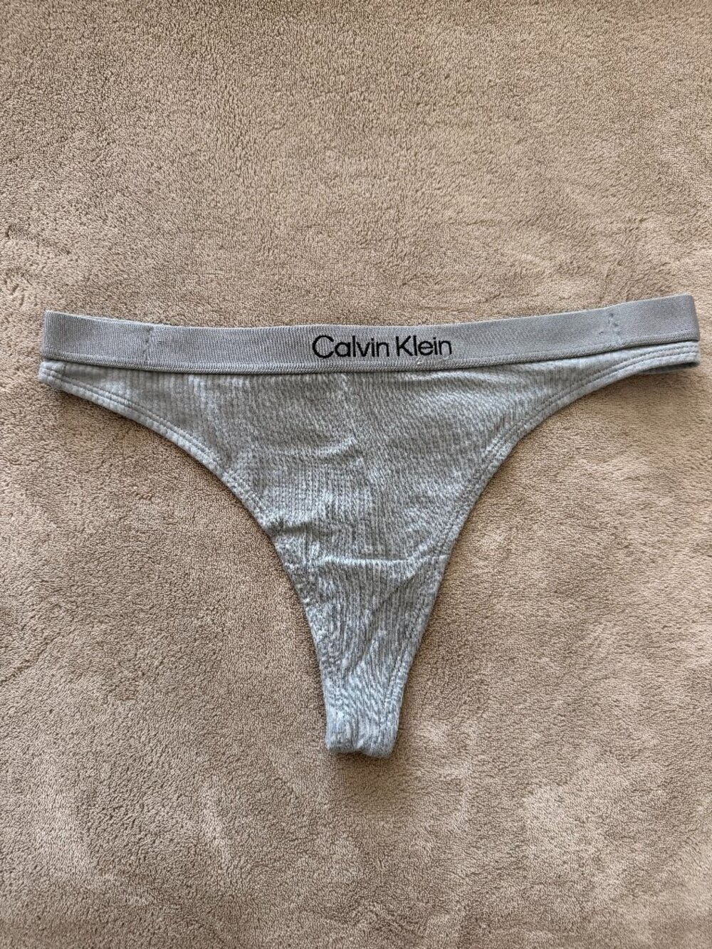 Sexy ribbed cotton thong, size S